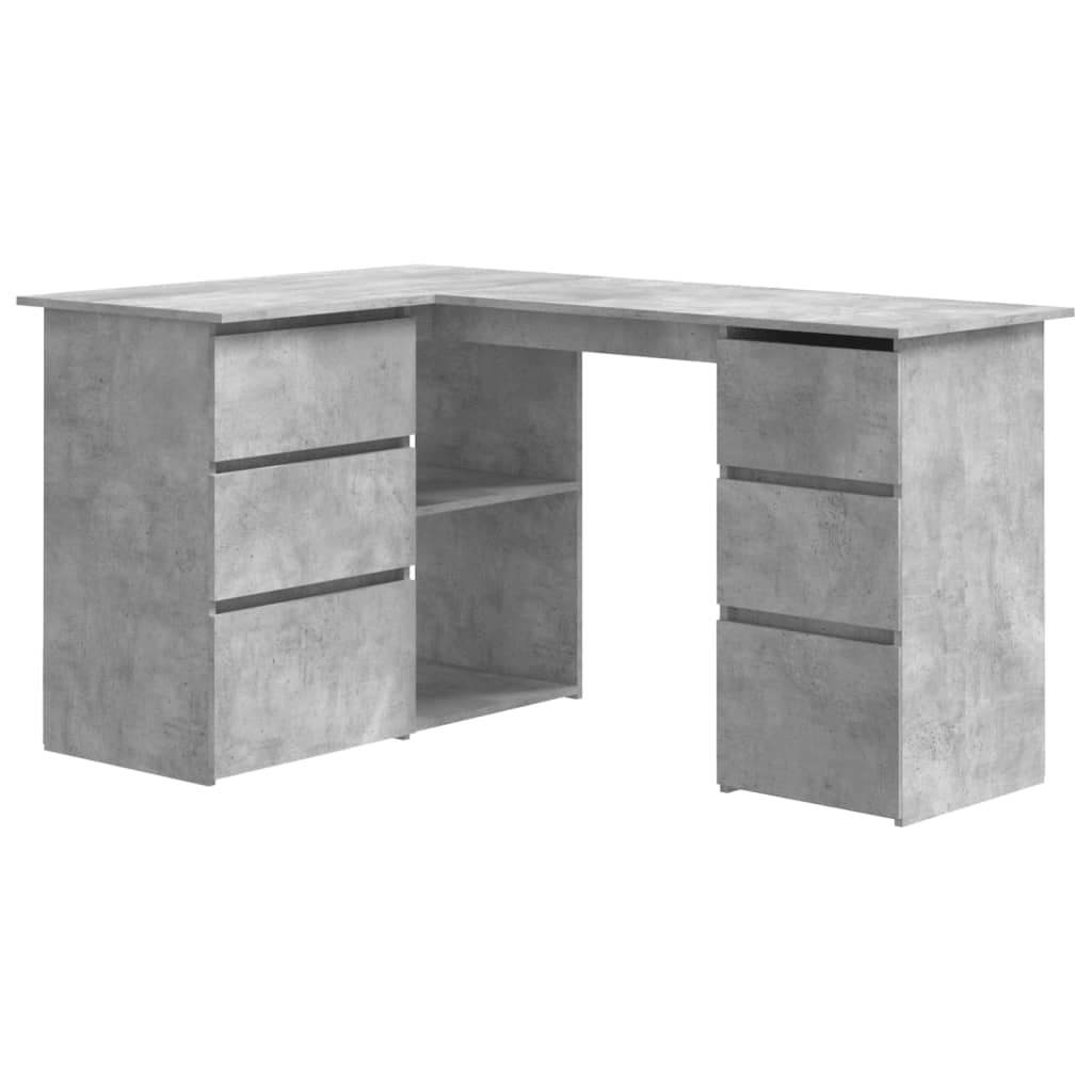 vidaXL Кутовий письмовий стіл Сірий бетон 145x100x76 см ДСП