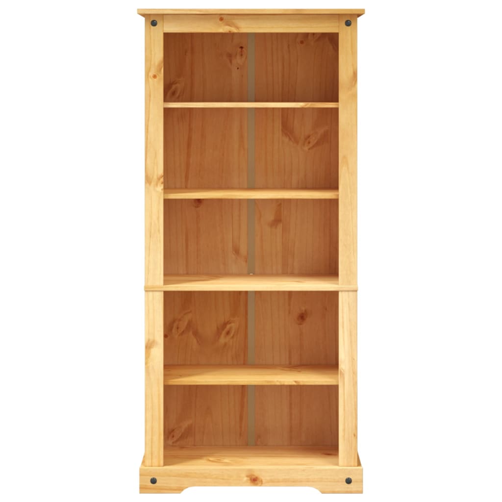 243744 vidaXL 5-Tier Bookcase Mexican Pine Corona Range 81x40x170 cm