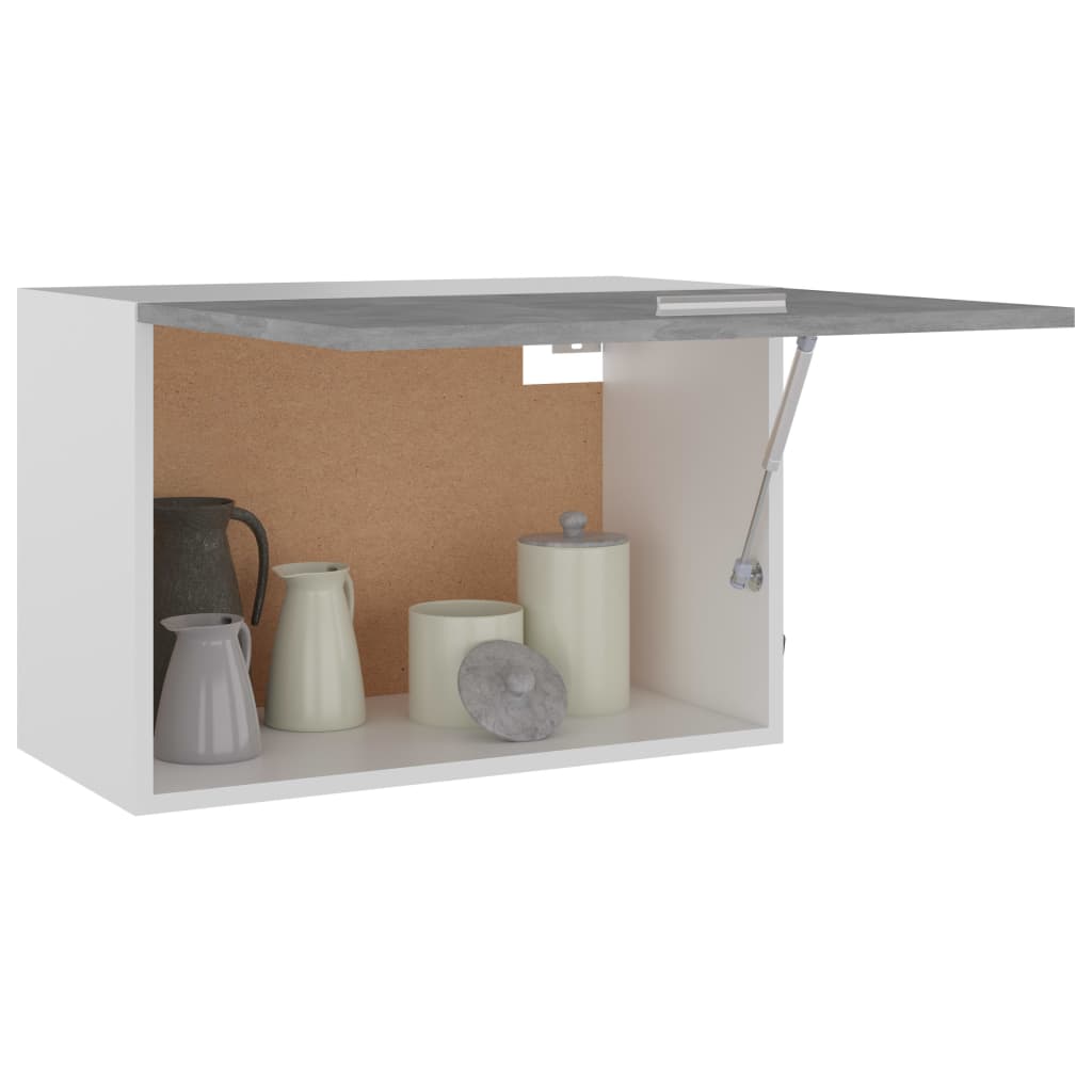 802517 vidaXL Hanging Cabinet Concrete Grey 60x31x40 cm Chipboard