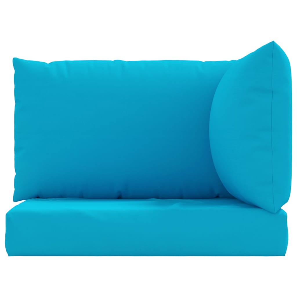 vidaXL Подушки для дивана з піддонів 3 шт Блакитний Тканина