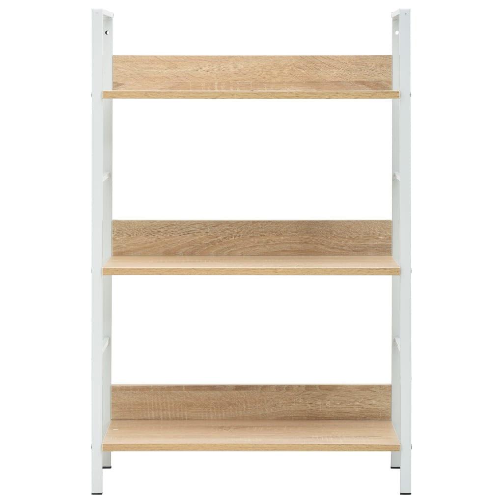 288221 vidaXL 3-Layer Book Shelf Oak 60x27,6x90,5 cm Chipboard