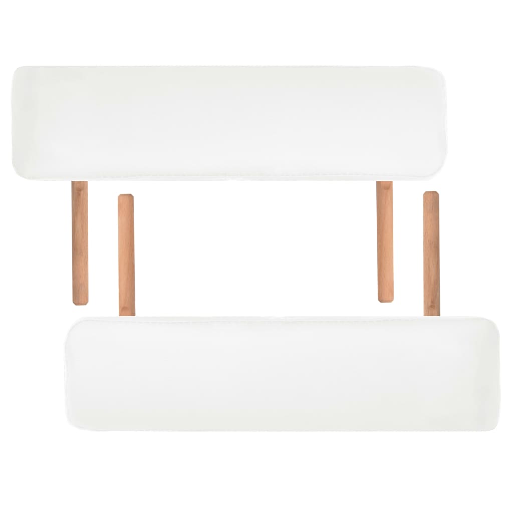 vidaXL Розкладний 2-х зонний масажний стіл Білий Товщина 10 см