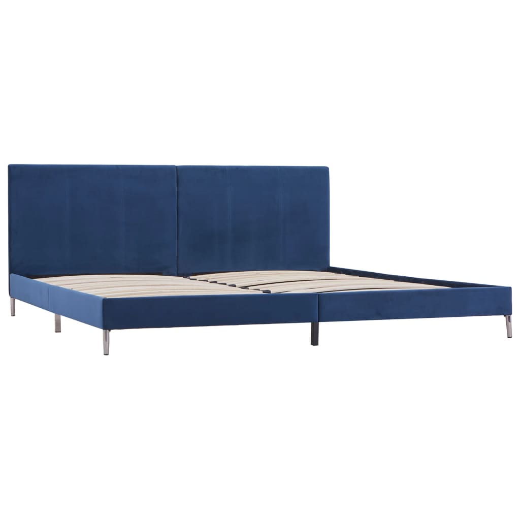 vidaXL Каркас ліжка Синій 180x200 см Тканина