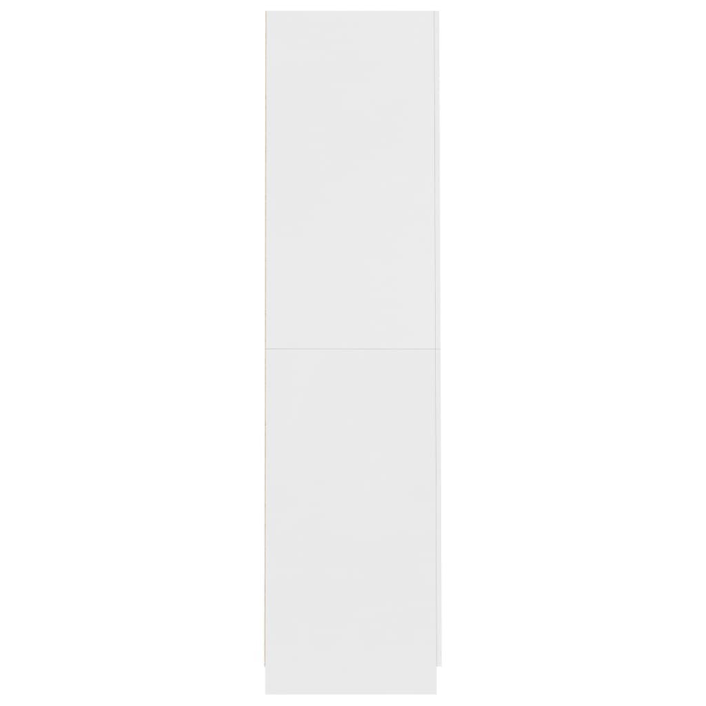 800630 vidaXL Wardrobe White 90x52x200 cm Chipboard