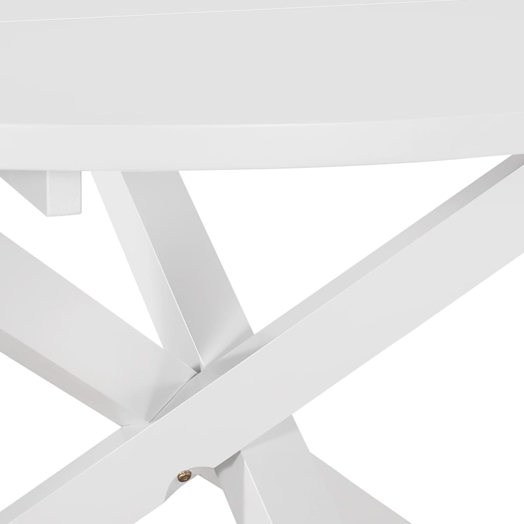 vidaXL Обідній стіл Білий 120x75 см МДФ