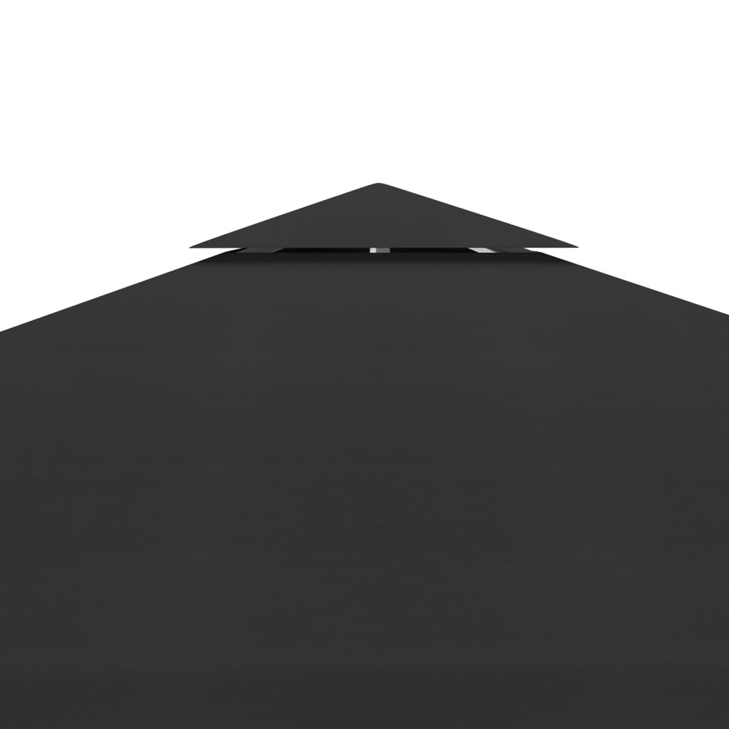 vidaXL 2-рівневе покриття для альтанки 310 г/м² Чорний 3x3 м
