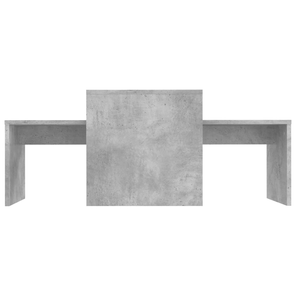 vidaXL Комплект журнальних столиків Сірий бетон 100x48x40 см ДСП