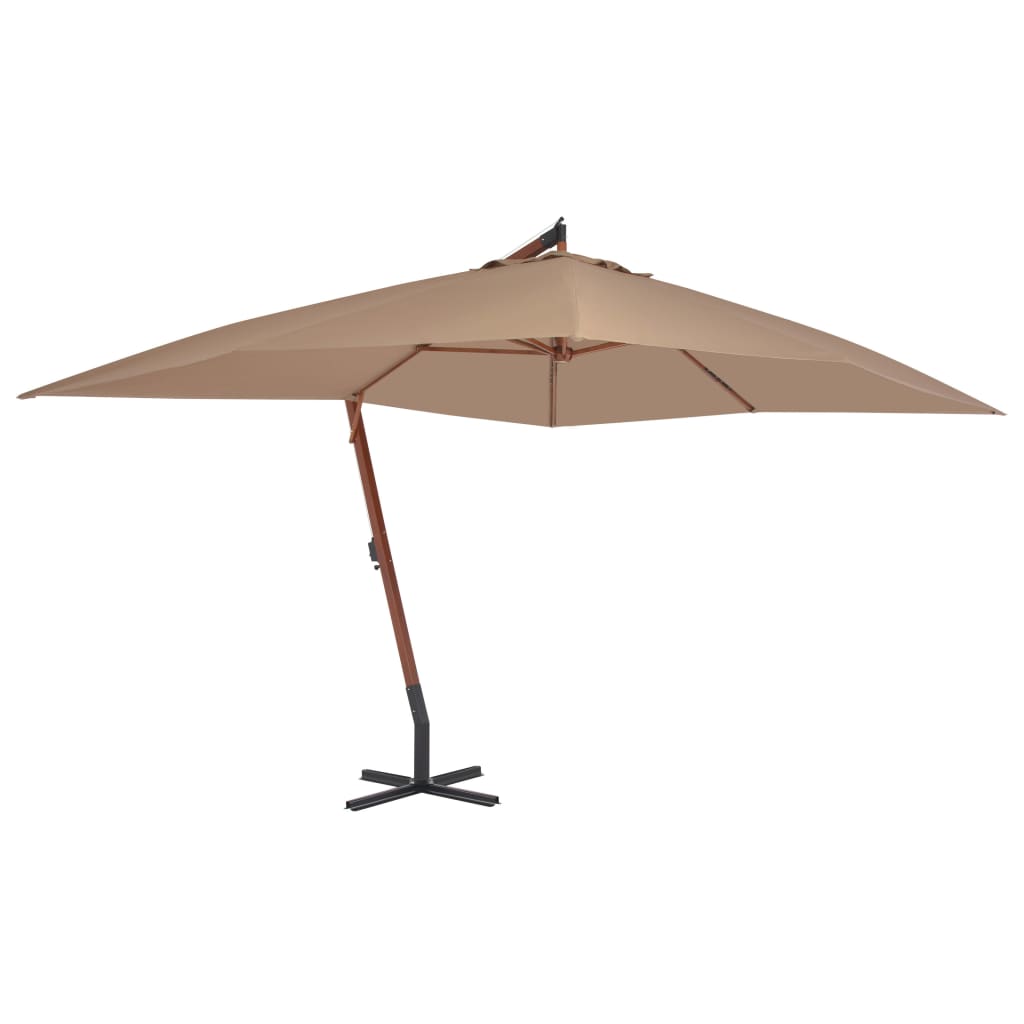 vidaXL Консольна парасоля з дерев'яною жердиною 400x300 см