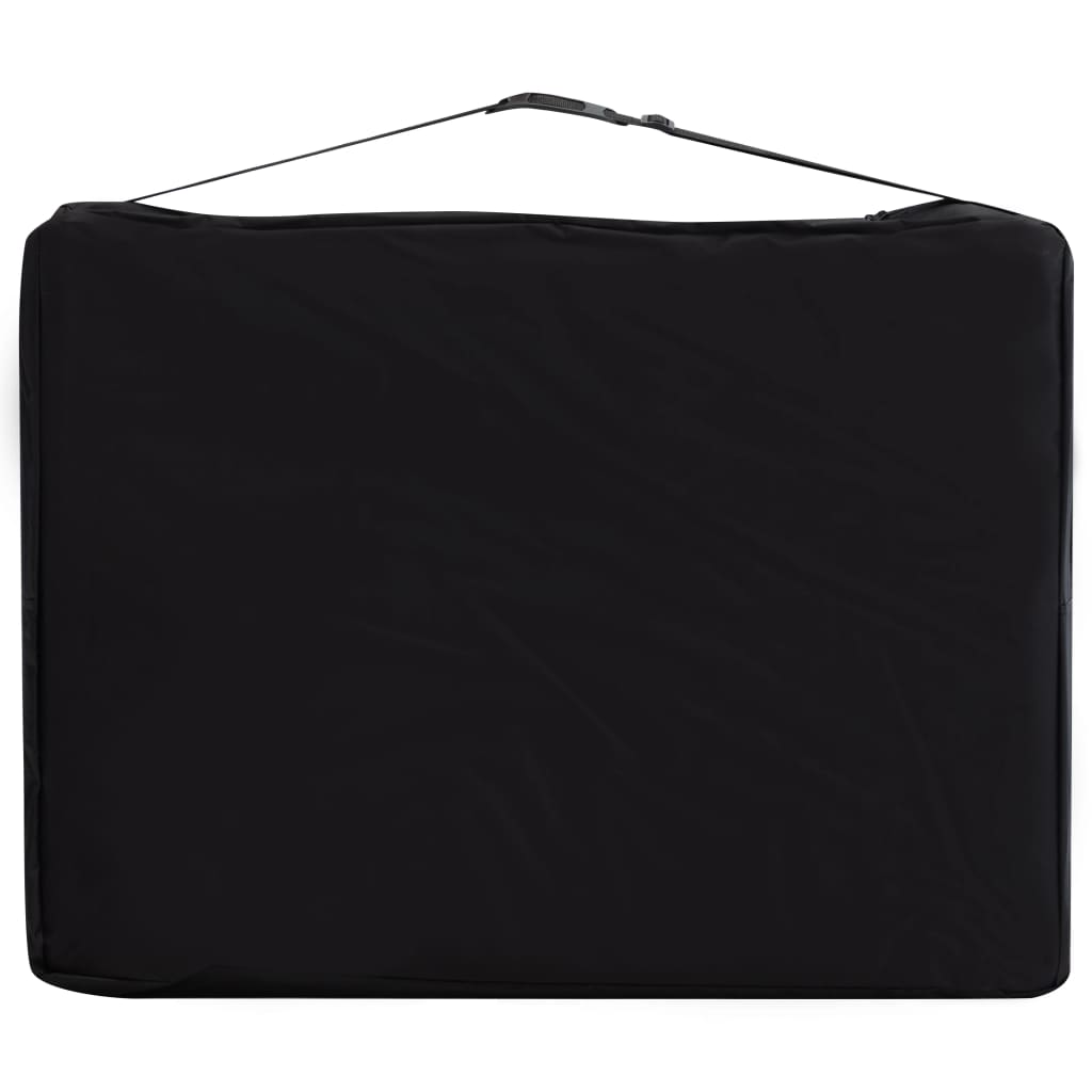 110235 vidaXL 3-Zone Foldable Massage Table Aluminium Black and Orange