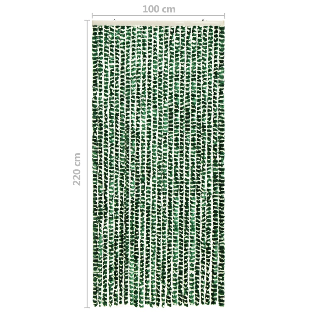 vidaXL Завіса від комах Зелений і Білий 100x220 см Синель