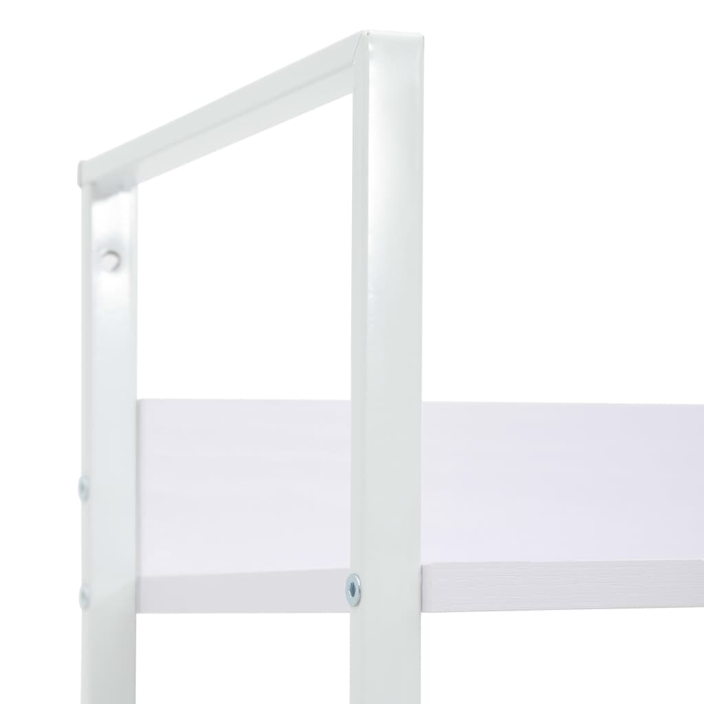 288228 vidaXL 5-Layer Book Shelf White 60x27,6x158,5 cm Chipboard
