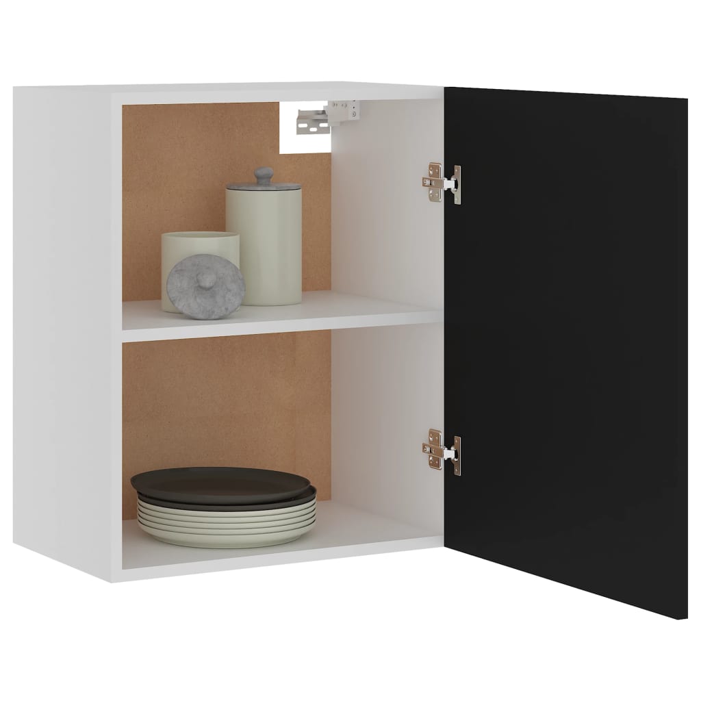 805079 vidaXL Hanging Cabinets 2 pcs Black 50x31x60 cm Chipboard