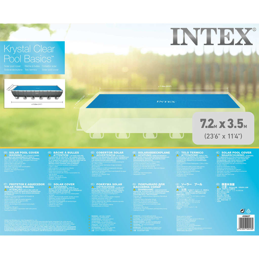Intex Сонячне накриття для басейну Прямокутне 732x366 см