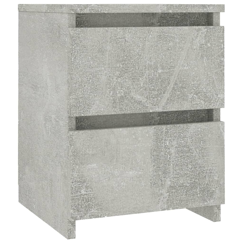 800521 vidaXL Bedside Cabinet Concrete Grey 30x30x40 cm Chipboard