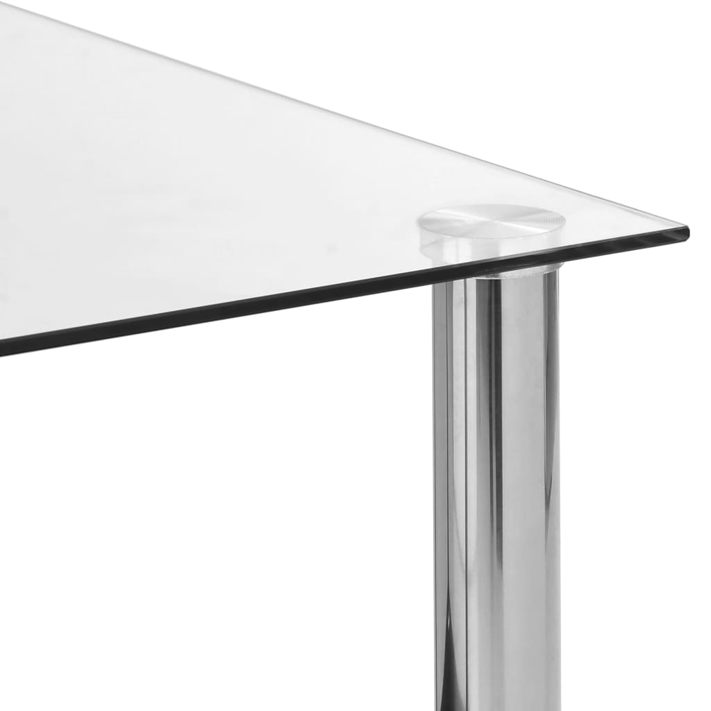 vidaXL Приставний столик Прозорий 45x50x45 см Загартоване скло