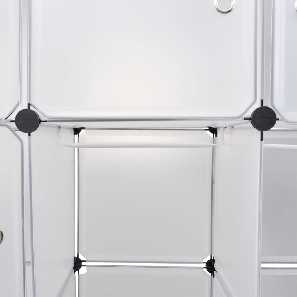 vidaXL Модульна шафа з 14 відділеннями Білий 37x146x180,5 см