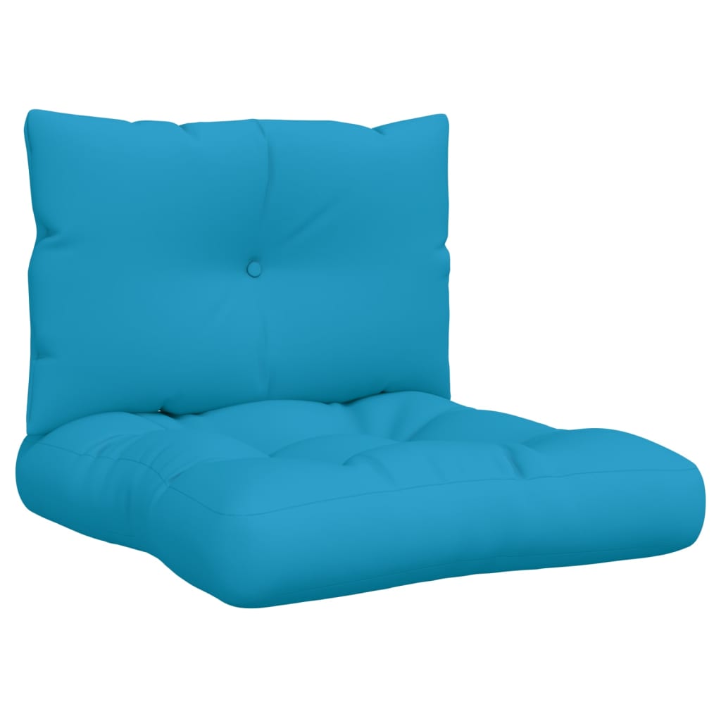 vidaXL Подушки для дивана з піддонів 2 шт Синій Тканина