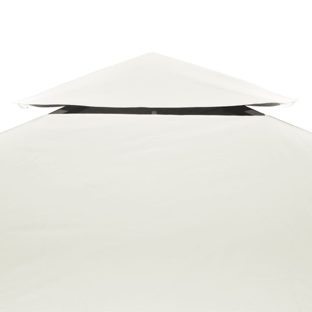 vidaXL Змінне покриття для альтанки 310 г/м² Кремово-білий 3х4 м