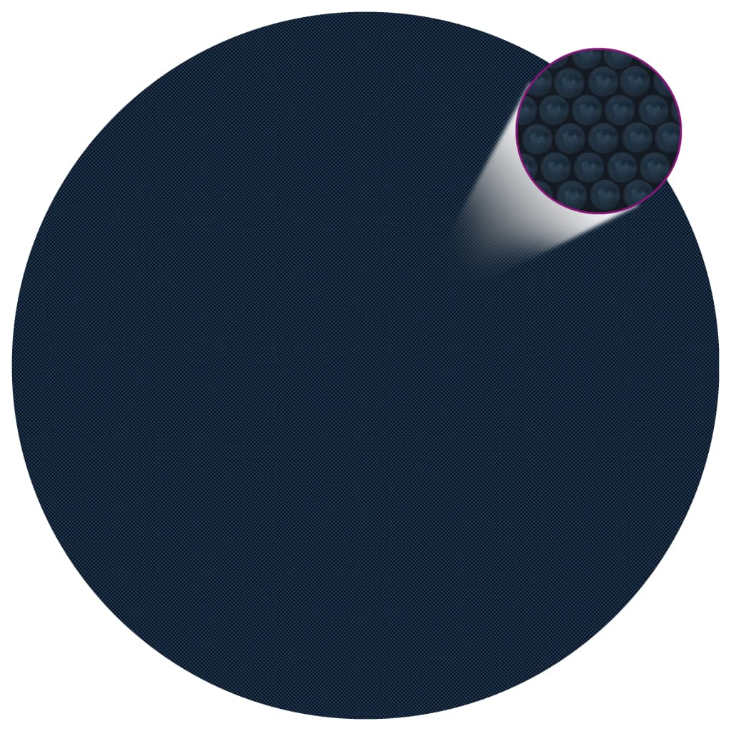 vidaXL Сонячна Плівка для Басейну Плаваюча Чорний і Синій 300 см ПЕ