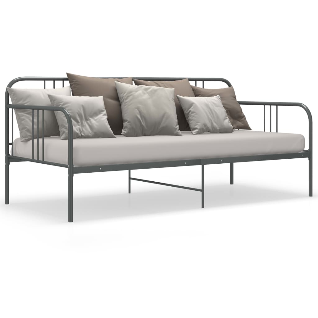 vidaXL Каркас дивана-ліжка Сірий 90х200 см Метал