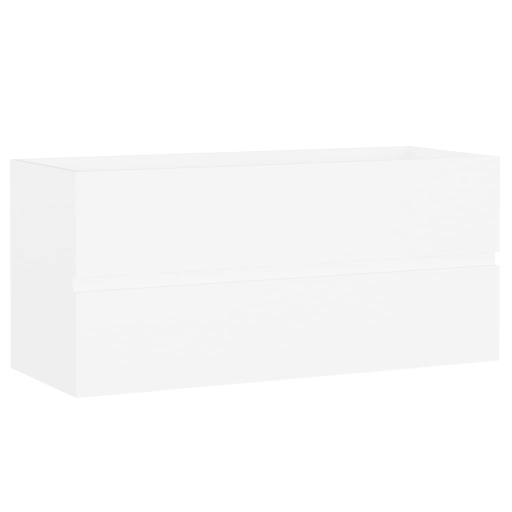 804764 vidaXL Sink Cabinet White 100x38,5x45 cm Chipboard