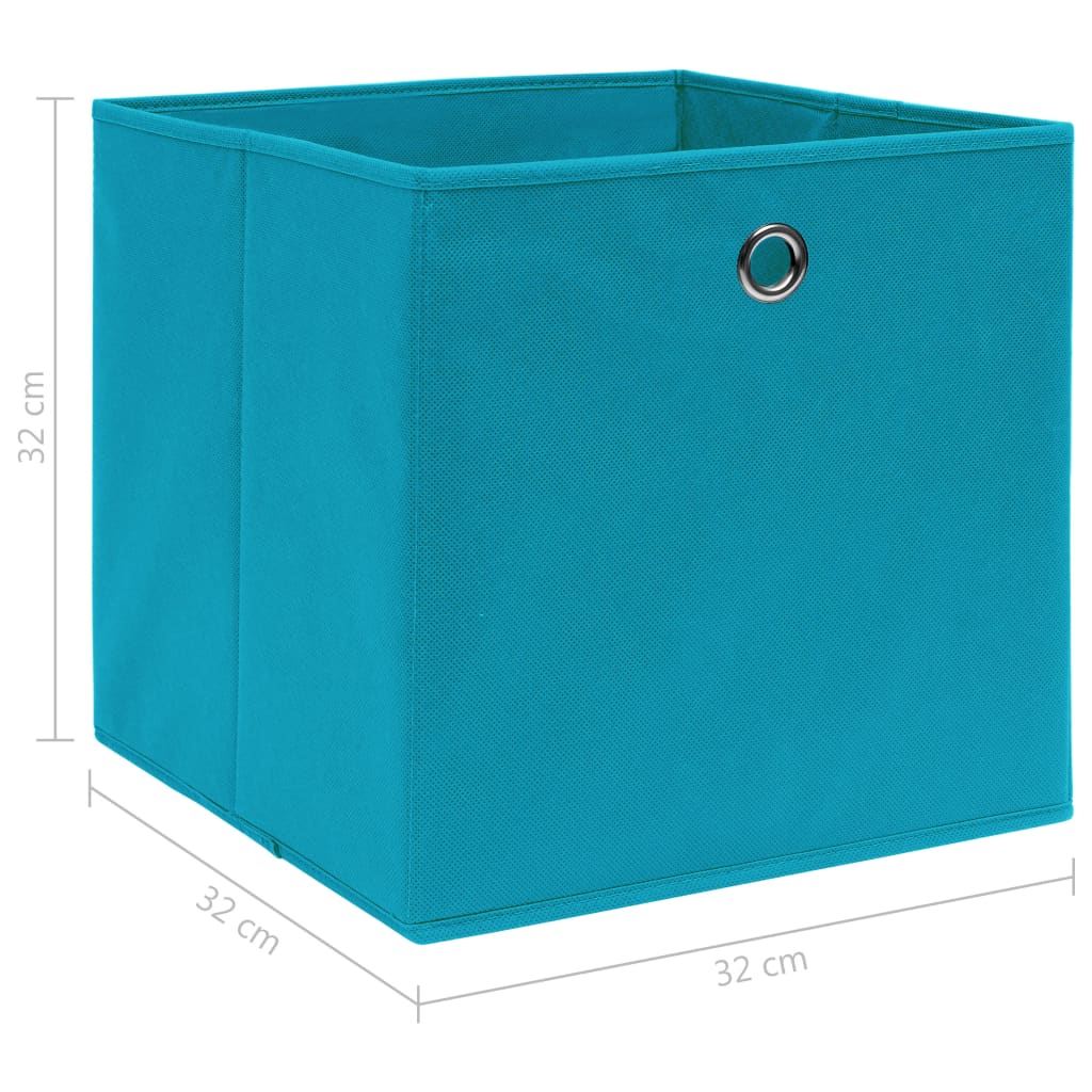 vidaXL Коробки для Зберігання 10 шт Світло-Блакитний 32x32x32 см Тканина