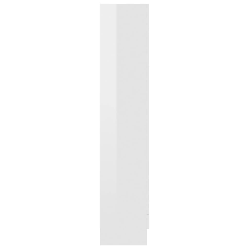 vidaXL Шафа-вітрина Глянцевий білий 82,5x30,5x150 см ДСП