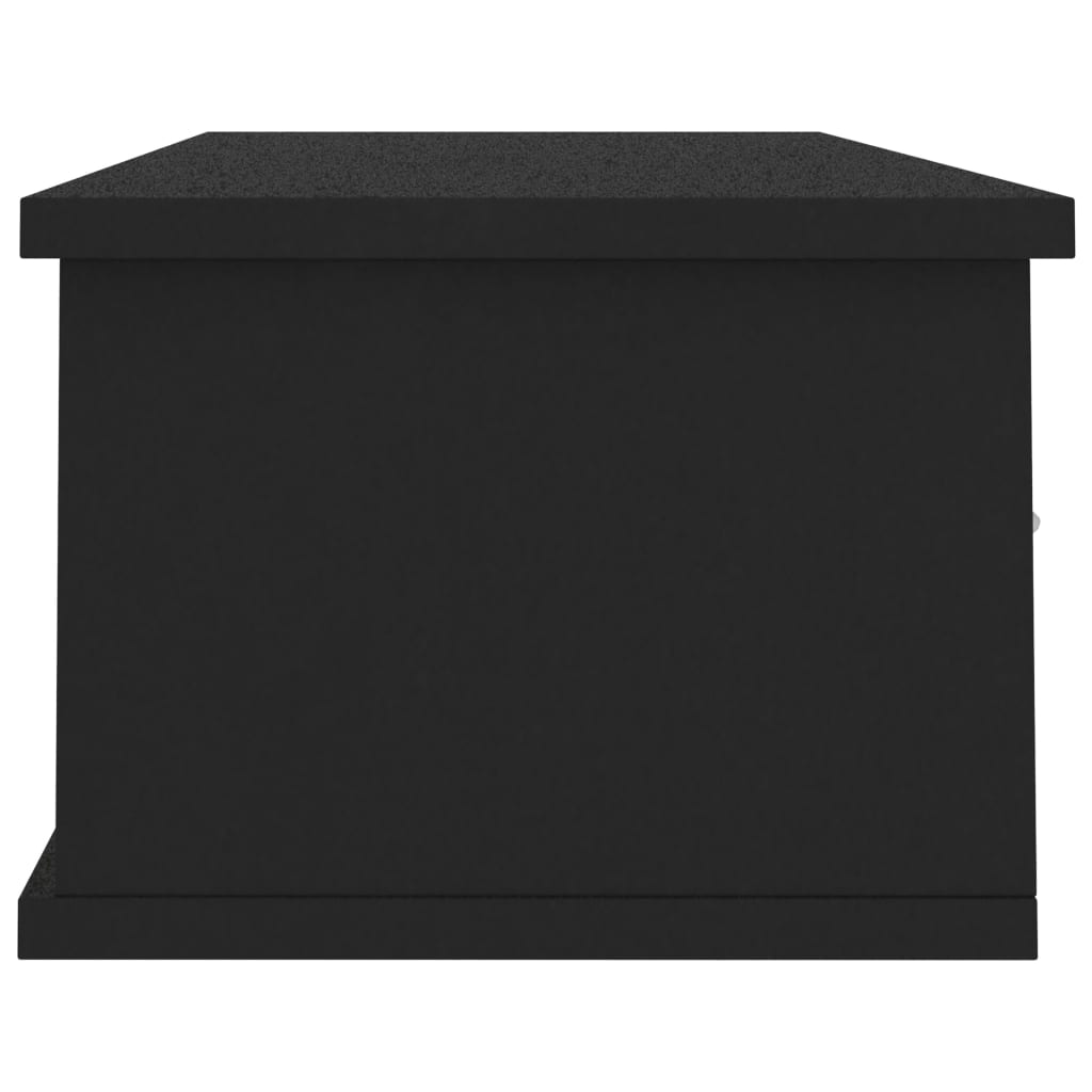 vidaXL Навісна полиця з шухлядами Чорний 88x26x18,5 см ДСП