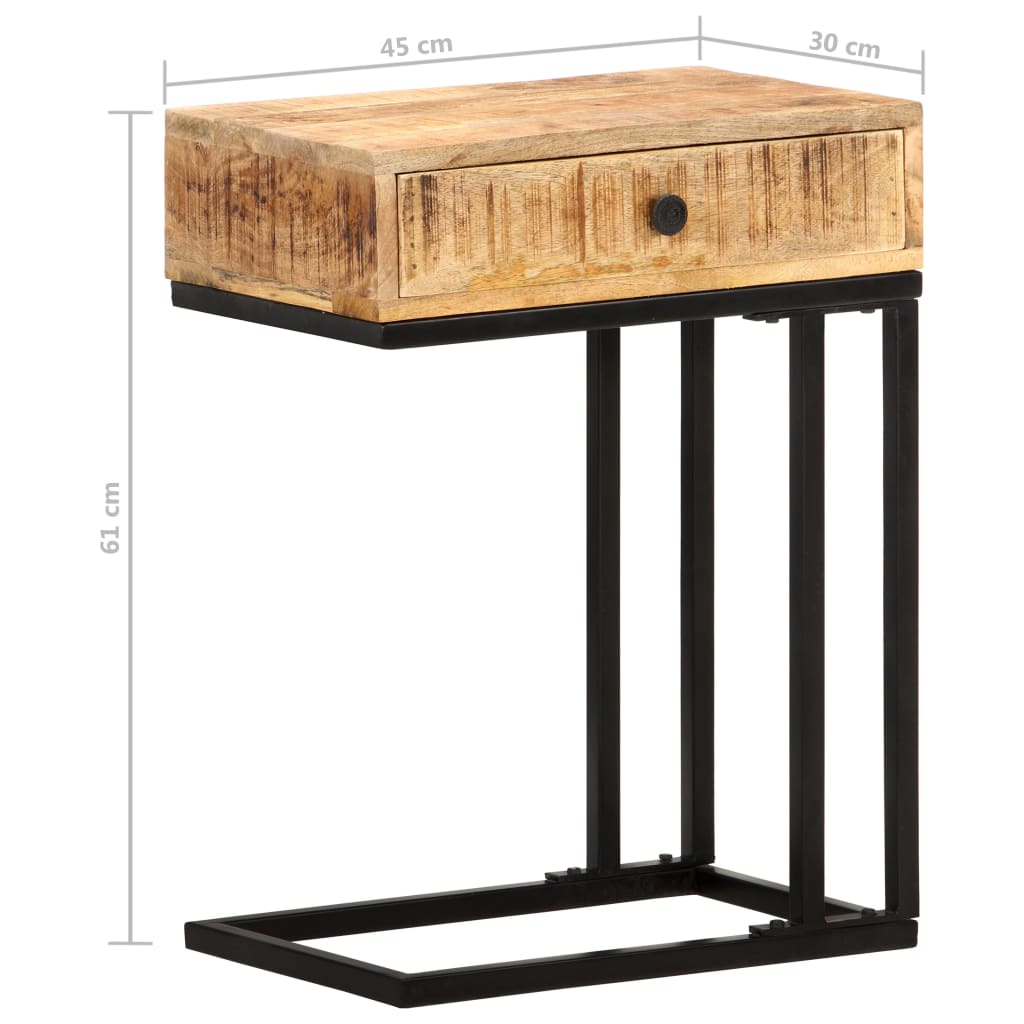 vidaXL Приставний столик П-подібний 45x30x61 см Масив дерева манго