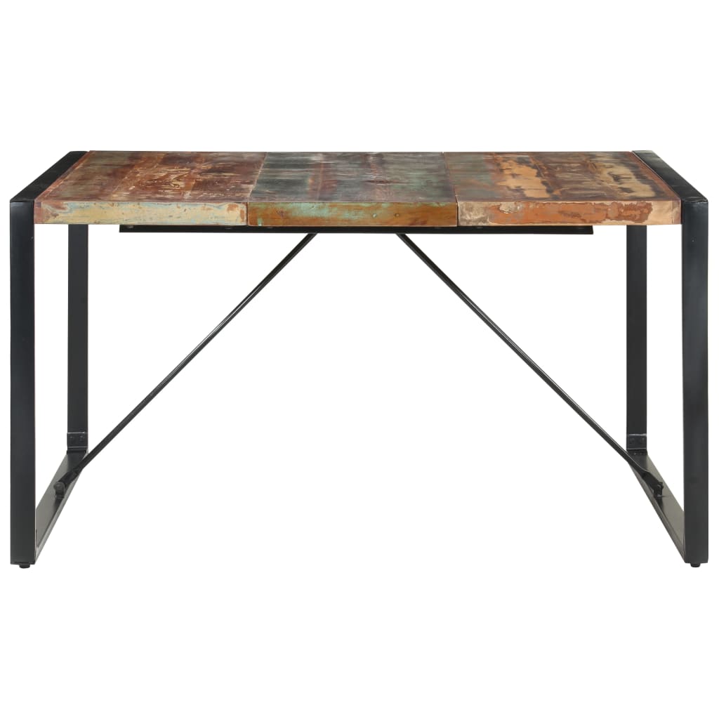vidaXL Обідній стіл 140x140x75 см Масив відновленої деревини