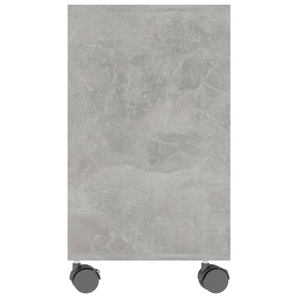 vidaXL Приставний столик Сірий бетон 70x35x55 см Деревні пластики