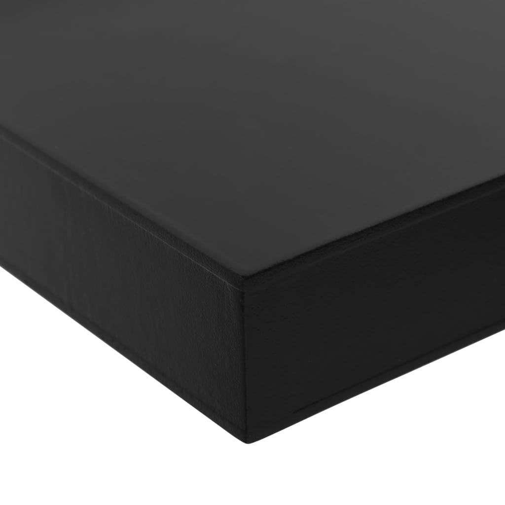 vidaXL Настінні полиці з прихованим кріпленням 2 шт Чорний 40x20x3,8 см