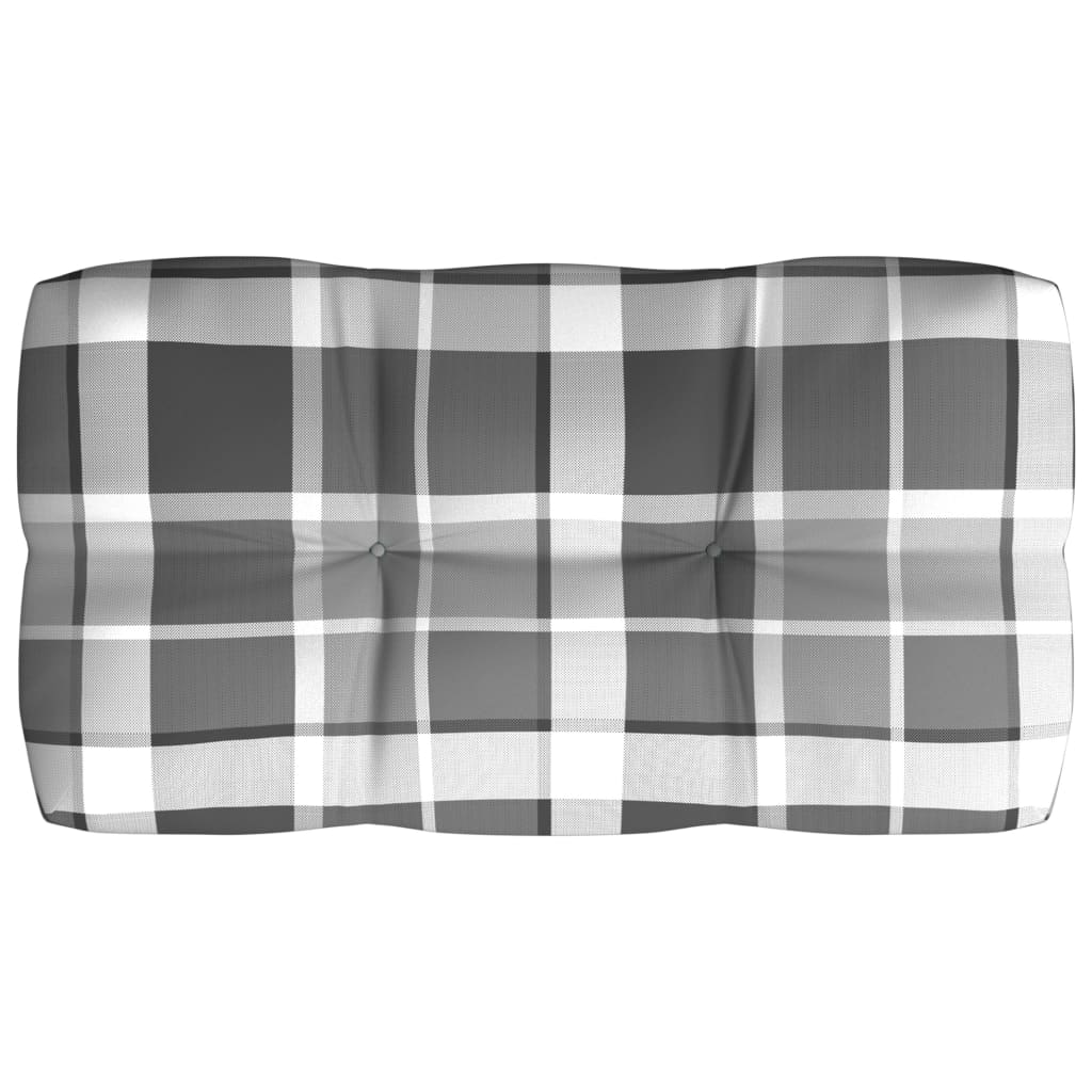 vidaXL Подушки для дивана з піддонів 7 шт Картатий сірий