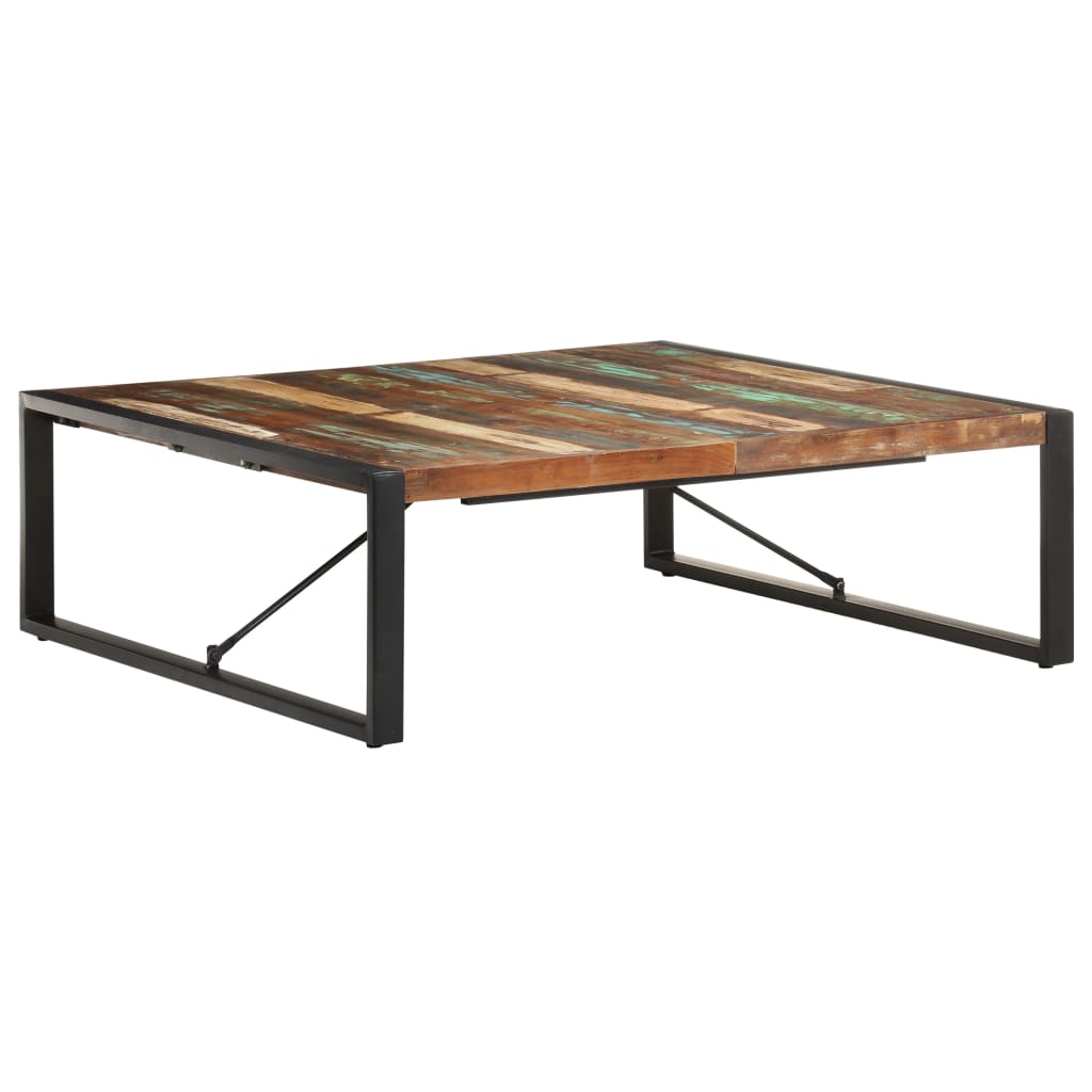 vidaXL Журнальний столик 120x120x40 см Масив відновленої деревини