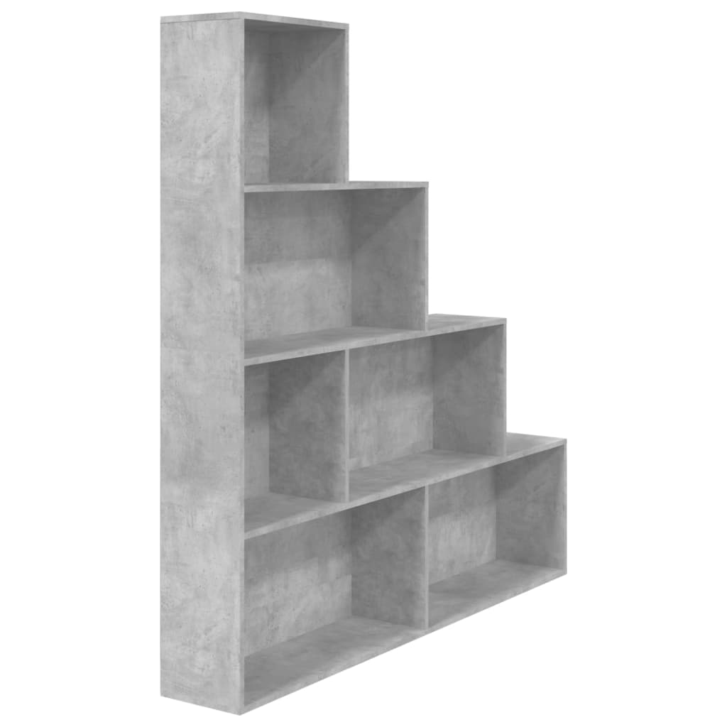 vidaXL Книжкова шафа/Розділювач Сірий бетон 155x24x160 см ДСП