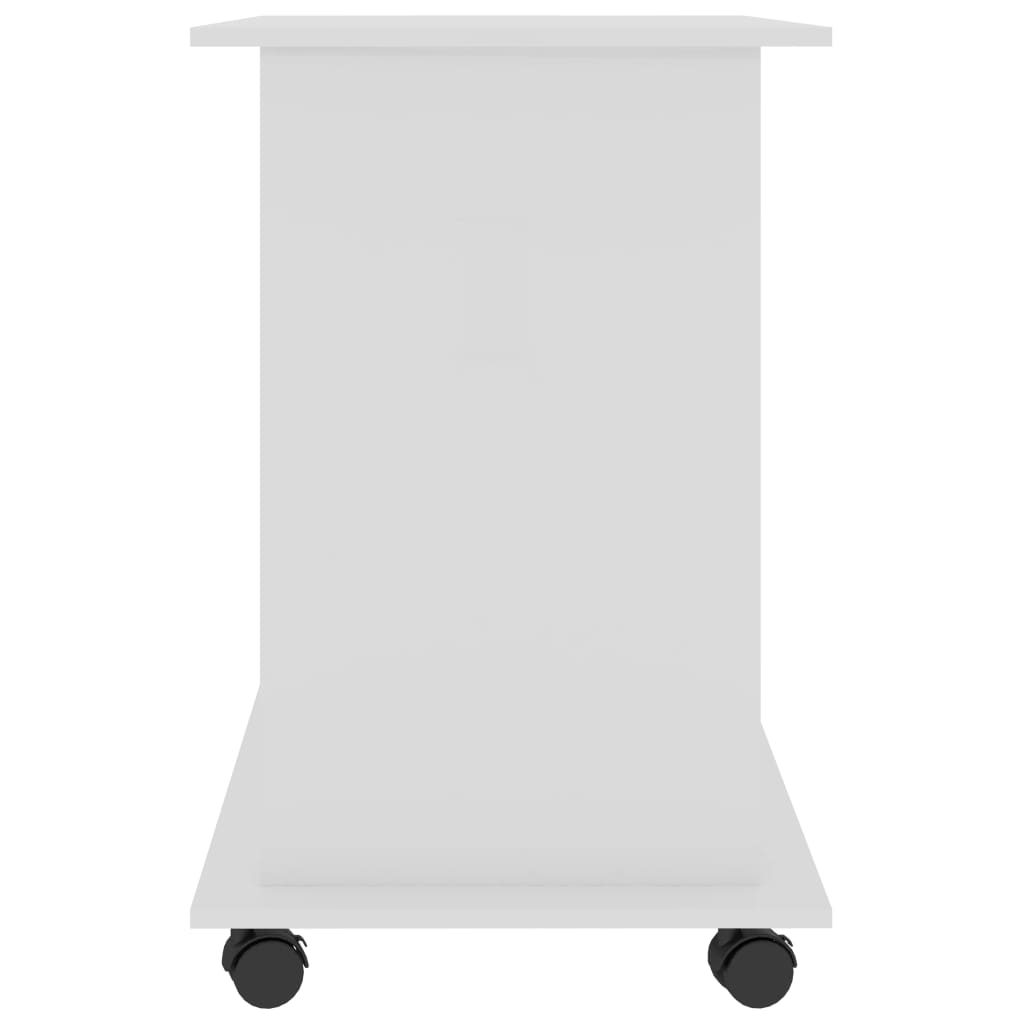 vidaXL Комп'ютерний стіл Глянцевий білий 80x50x75 см ДСП