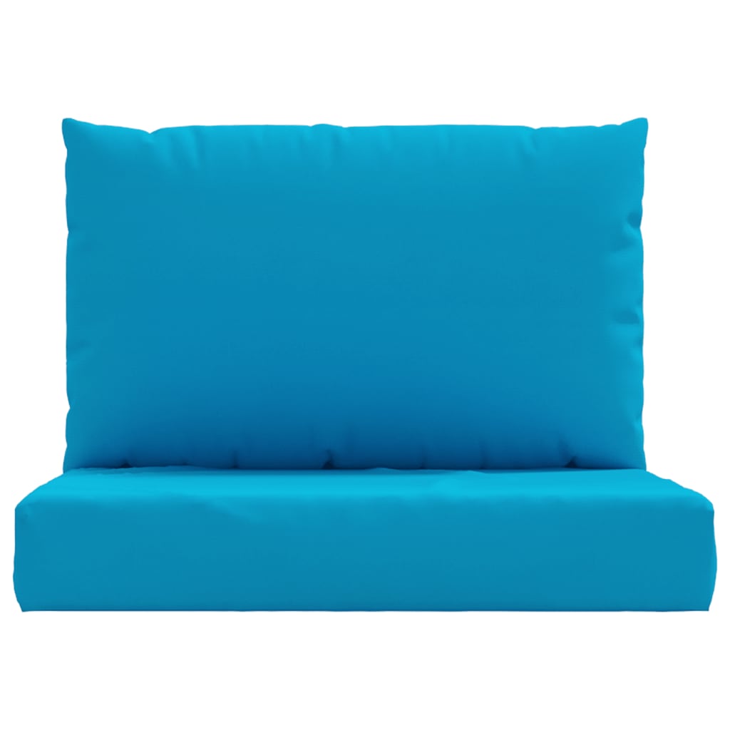vidaXL Подушки для дивана з піддонів 2 шт Світло-синій Тканина