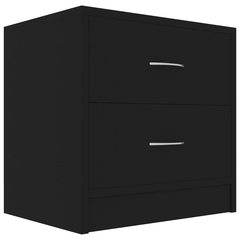 801038 vidaXL Bedside Cabinets 2 pcs Black 40x30x40 cm Chipboard