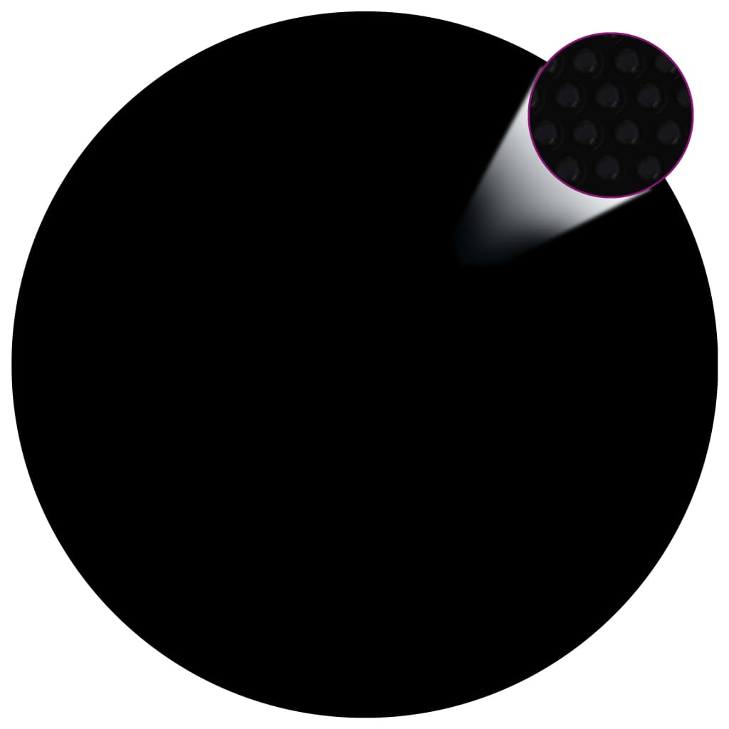 vidaXL Сонячна Плівка для Басейну Плаваюча Чорний і Синій 527 см ПЕ