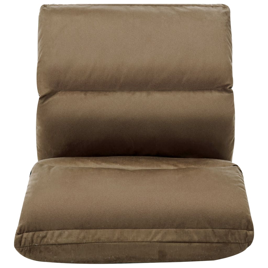 vidaXL Розкладний підлоговий стілець Сіро-коричневий Мікрофібра