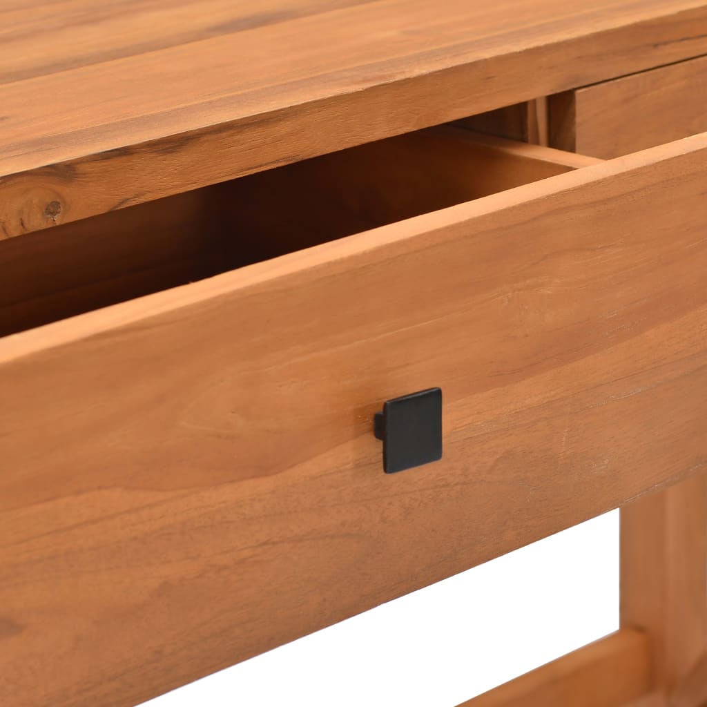 vidaXL Письмовий стіл 2 шухляди 100x40x75см Відновлена тикова деревина