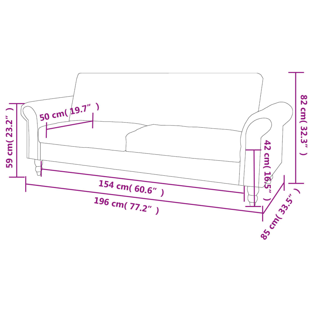 vidaXL Розкладний диван-ліжко з підлокітниками Коричневий Штучна замша