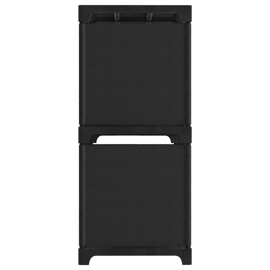 322606 vidaXL 6-Cube Display Shelf Black 103x30x72,5 cm Fabric