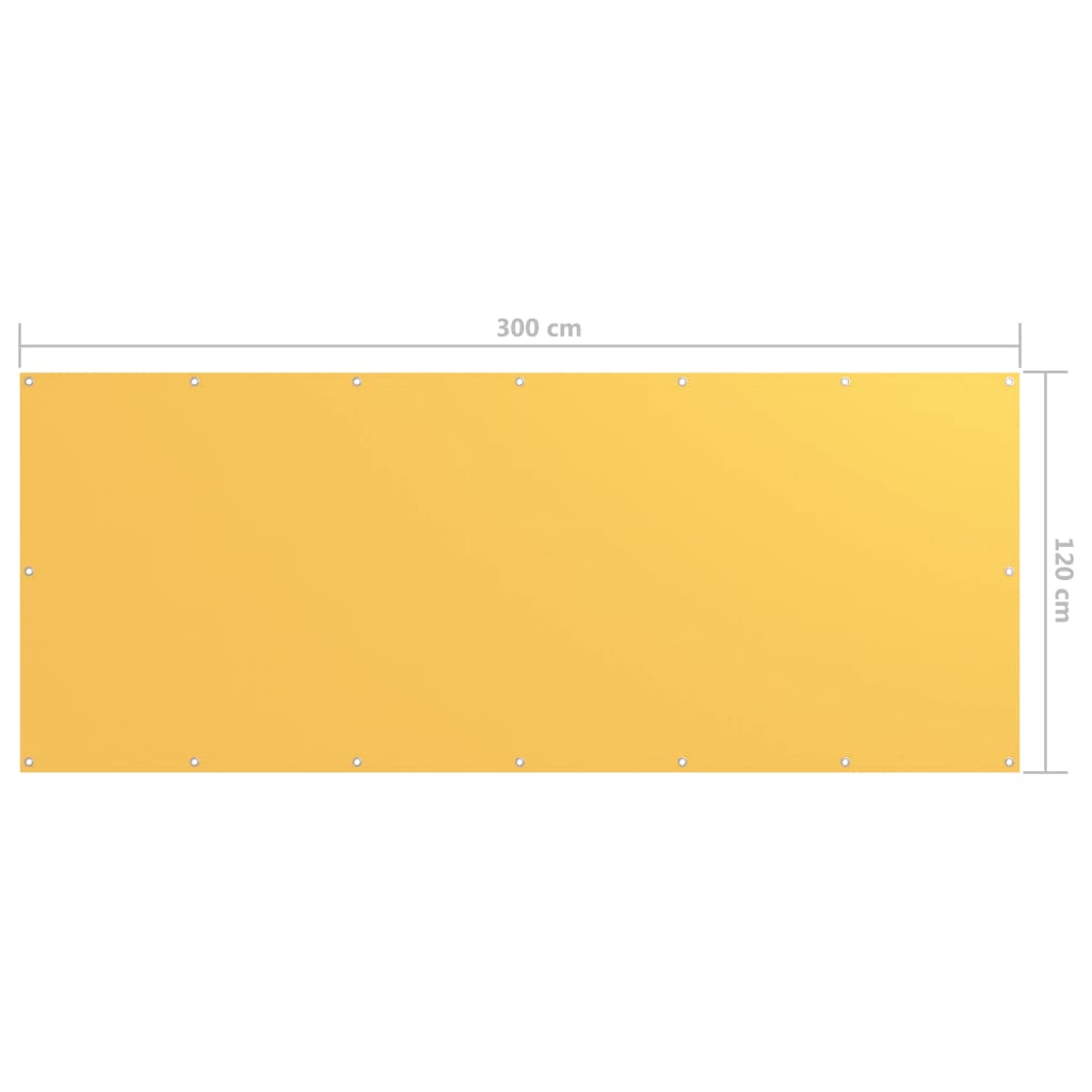 vidaXL Балконна Ширма Жовтий 120x300 см Тканина Оксфорд