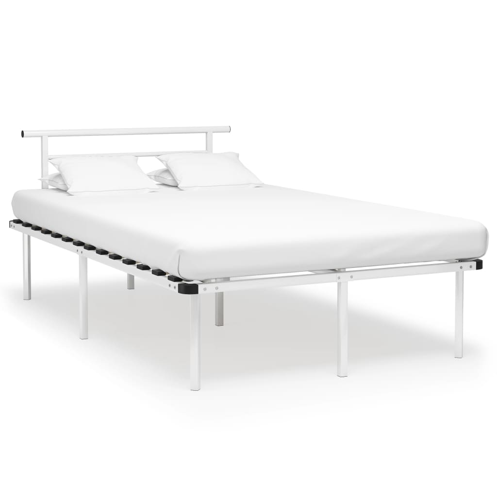 vidaXL Каркас ліжка Білий 120x200 см Метал
