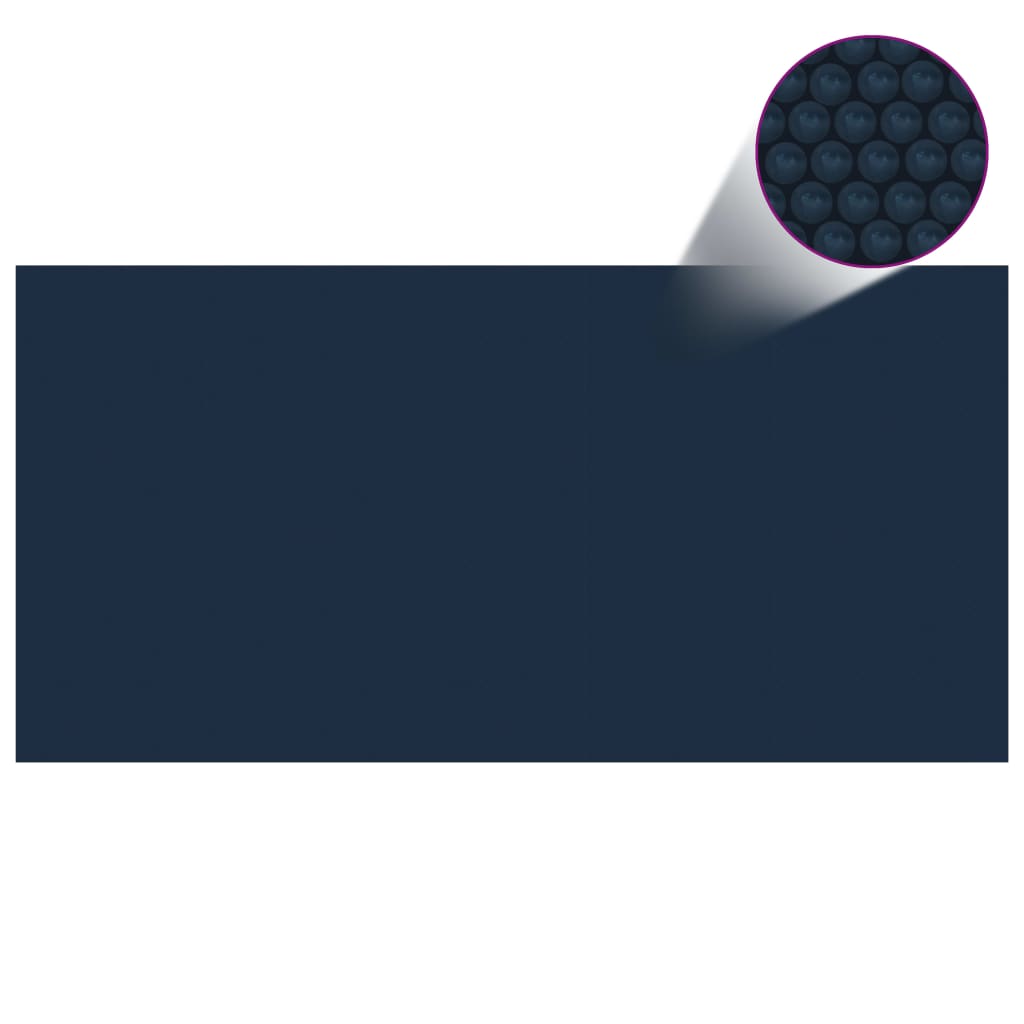 vidaXL Сонячна Плівка для Басейну Плаваюча Чорний/Синій 1000x500 см ПЕ