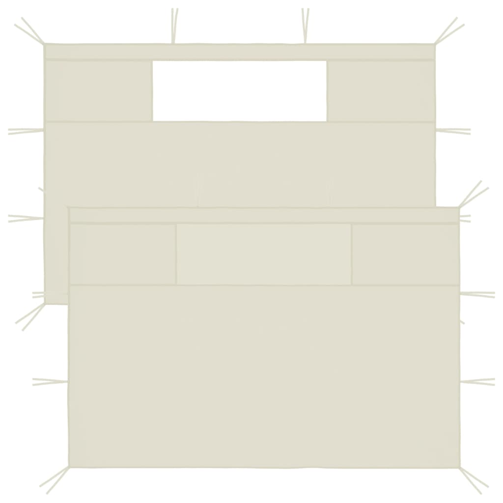 vidaXL Боковини для Альтанки з Вікнами 2 шт Кремовий 4,5x2,1 м 70 г/м²