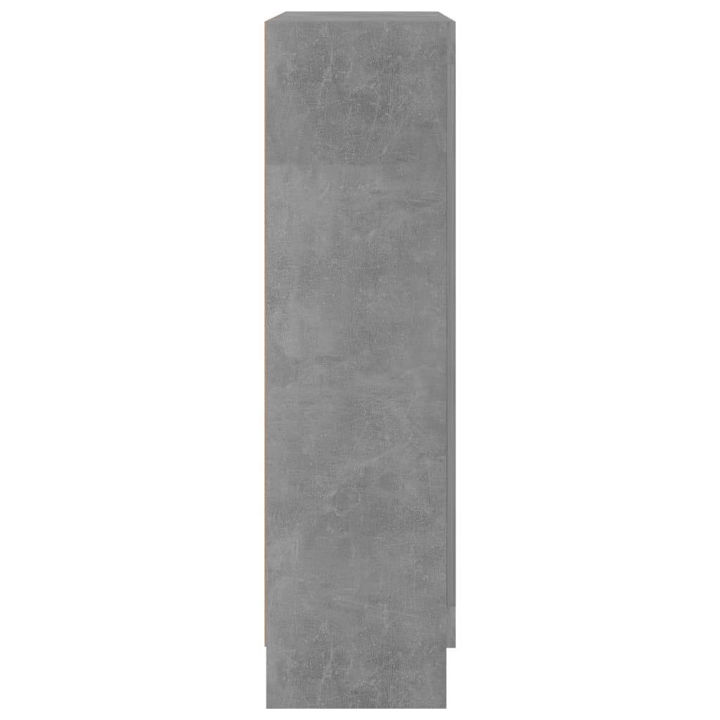 vidaXL Шафа-вітрина Сірий бетон 82,5x30,5x115 см ДСП