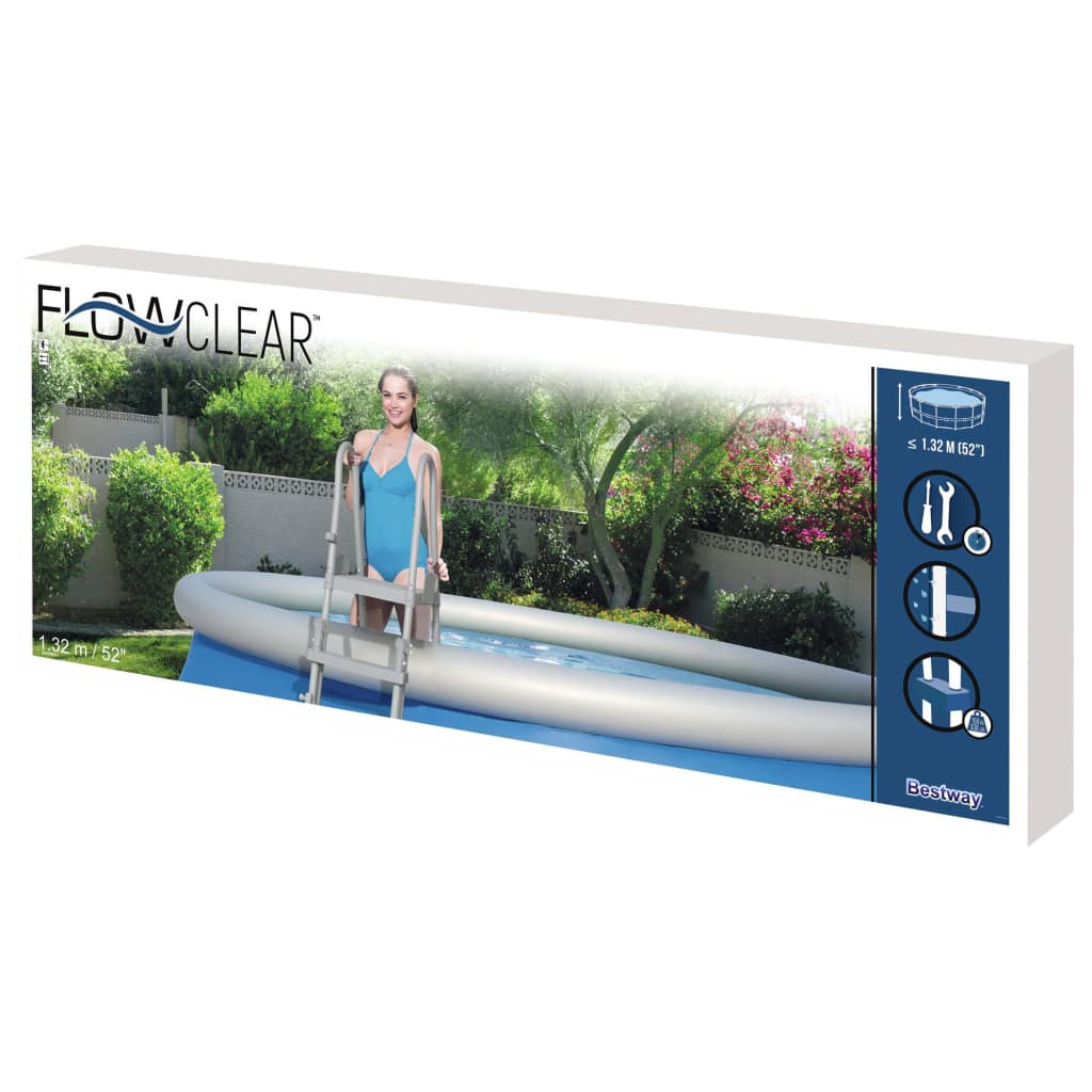 Bestway Драбина для басейну на 4 сходинки "Flowclear" 132 см