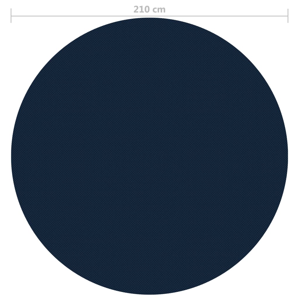 vidaXL Сонячна Плівка для Басейну Плаваюча Чорний і Синій 210 см ПЕ